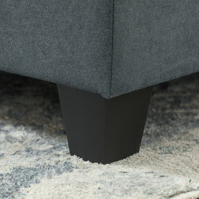 HOMCOM 'L' Shape Modular Storage Sofa - Dark Grey 