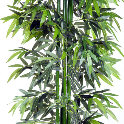 Outsunny 6ft Artificial Bamboo Tree Plant Greenery in A Pot for Home Office Planter 1.8M 