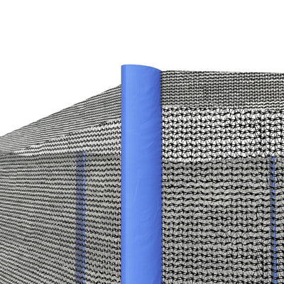 SPORTNOW 10ft Trampoline Net Replacement with 6 Plastic Pole Covers, Weather-Resistant Trampoline Netting Replacement with Zipped Entrance, Poles Not Included, Blue 