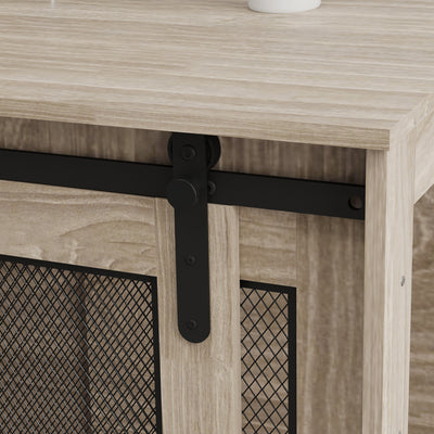 PawHut Dog Crate Furniture with Sliding Door for Extra Large Dogs, 118 x 75.5 x 82cm, Walnut Brown 