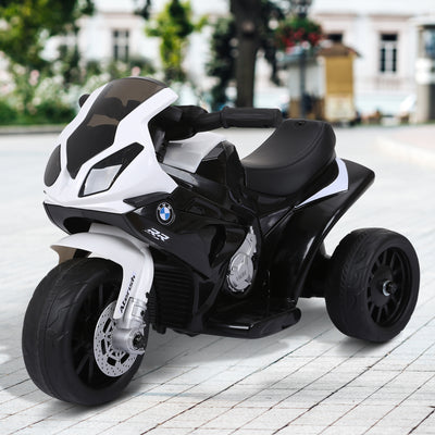 HOMCOM Electric Kids Ride on BMW Motorbike W/Headlights and Music, 6 V-Black 