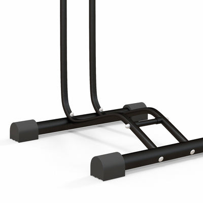 SPORTNOW Vertical & Horizontal Bike Rack Bicycle Storage Stand with Adjustable Hooks, Fits 6"-28" and 700c Bikes 