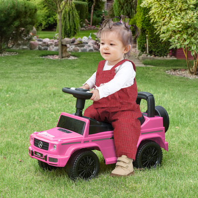 HOMCOM 3 in 1 Kids Ride On Car G350 Licensed Foot To Floor Slider Toddler Push Along NO POWER Pink 12-36 months 