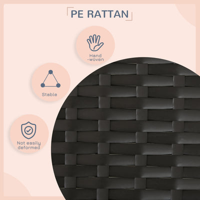 PawHut Extendable Elevated Dog Bed, Rattan Dog House w/ Water-Resistant Roof, Removable Cushion - Grey 