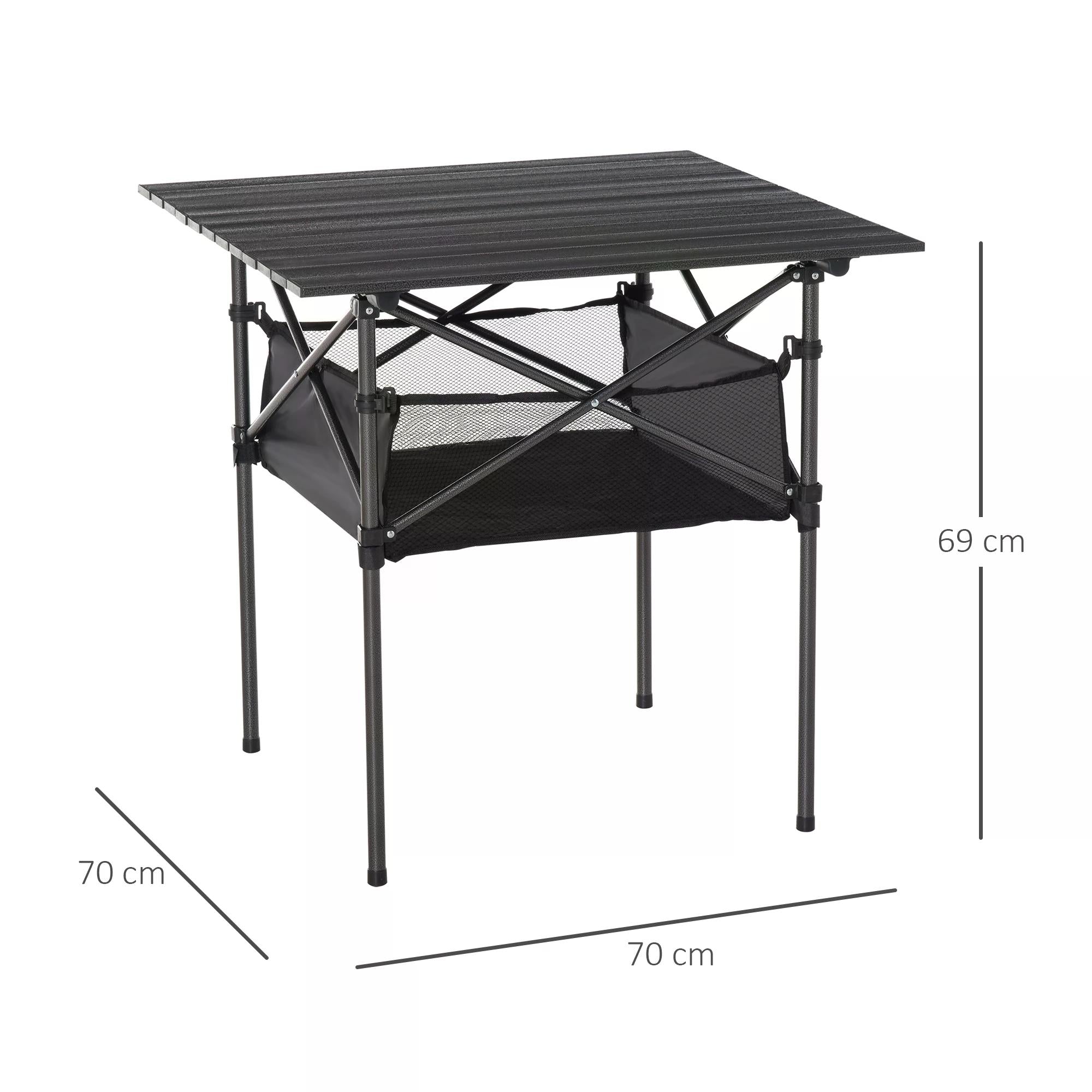Outsunny Outdoor Folding Camping Table W/ Storage Bag, Portable for Garden Beach Picnic 