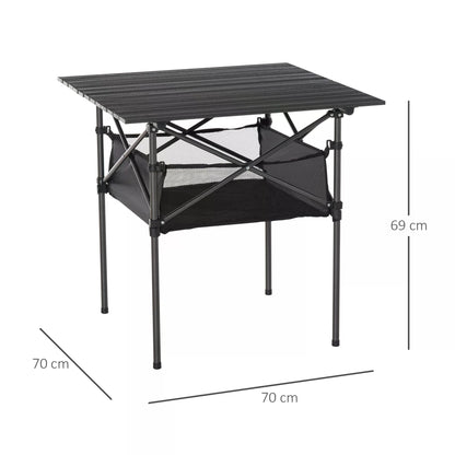 Outsunny Outdoor Folding Camping Table W/ Storage Bag, Portable for Garden Beach Picnic 