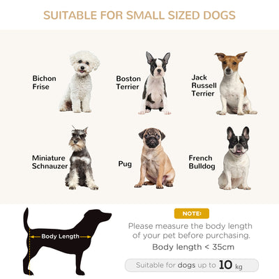 PawHut Dog Sofa Bed for Small-Sized Dogs, Elevated Pet Chair with PU Cover, Soft Cushion, Cat Couch Lounger with Anti-slip Legs - Grey 