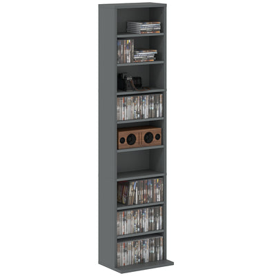 HOMCOM 260 Narrow CD Storage Unit - Grey 