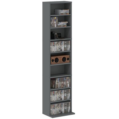 HOMCOM 260 Narrow CD Storage Unit - Grey