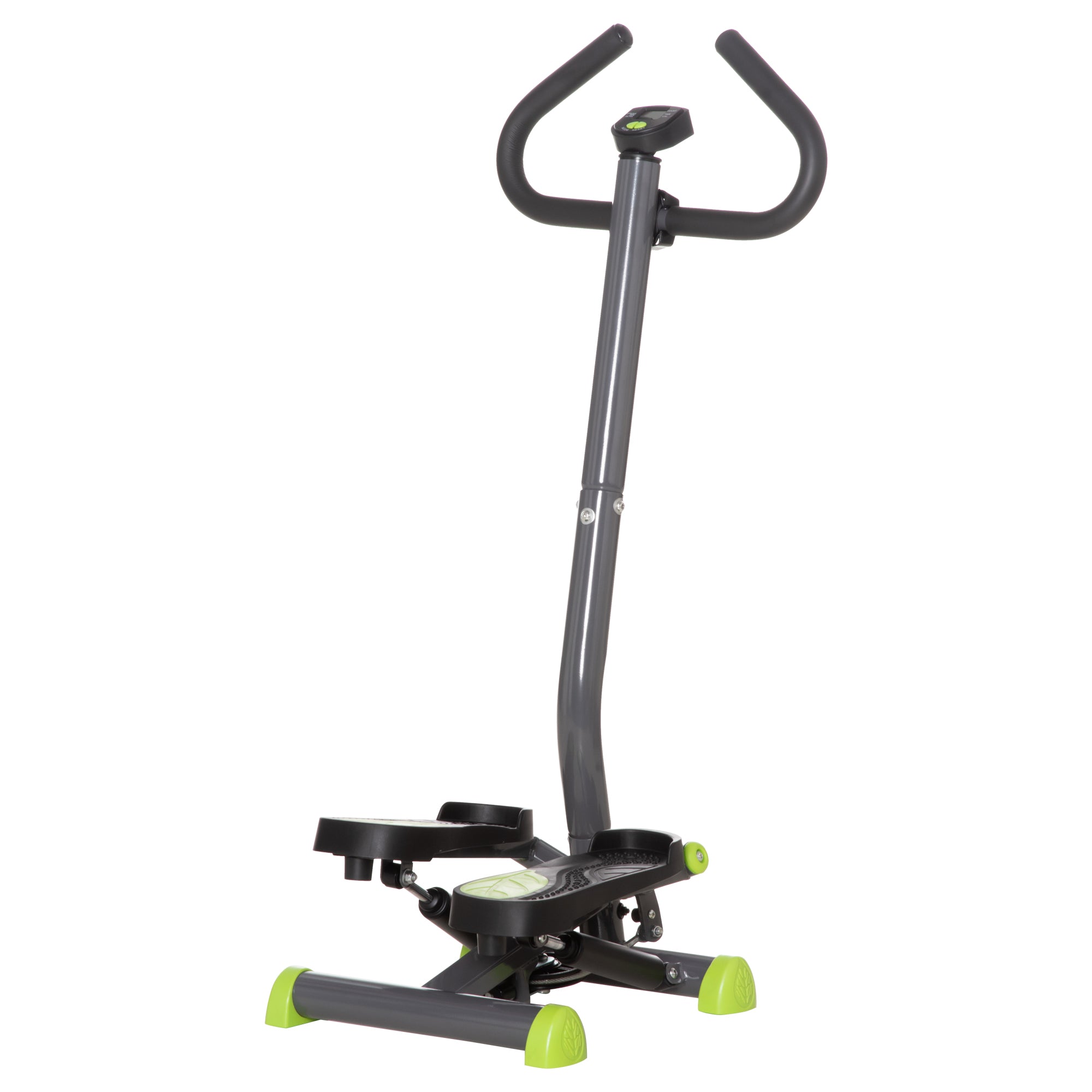 HOMCOM Twister Stepper, Step Machine with Adjustable Resistance, LCD Screen - Grey 