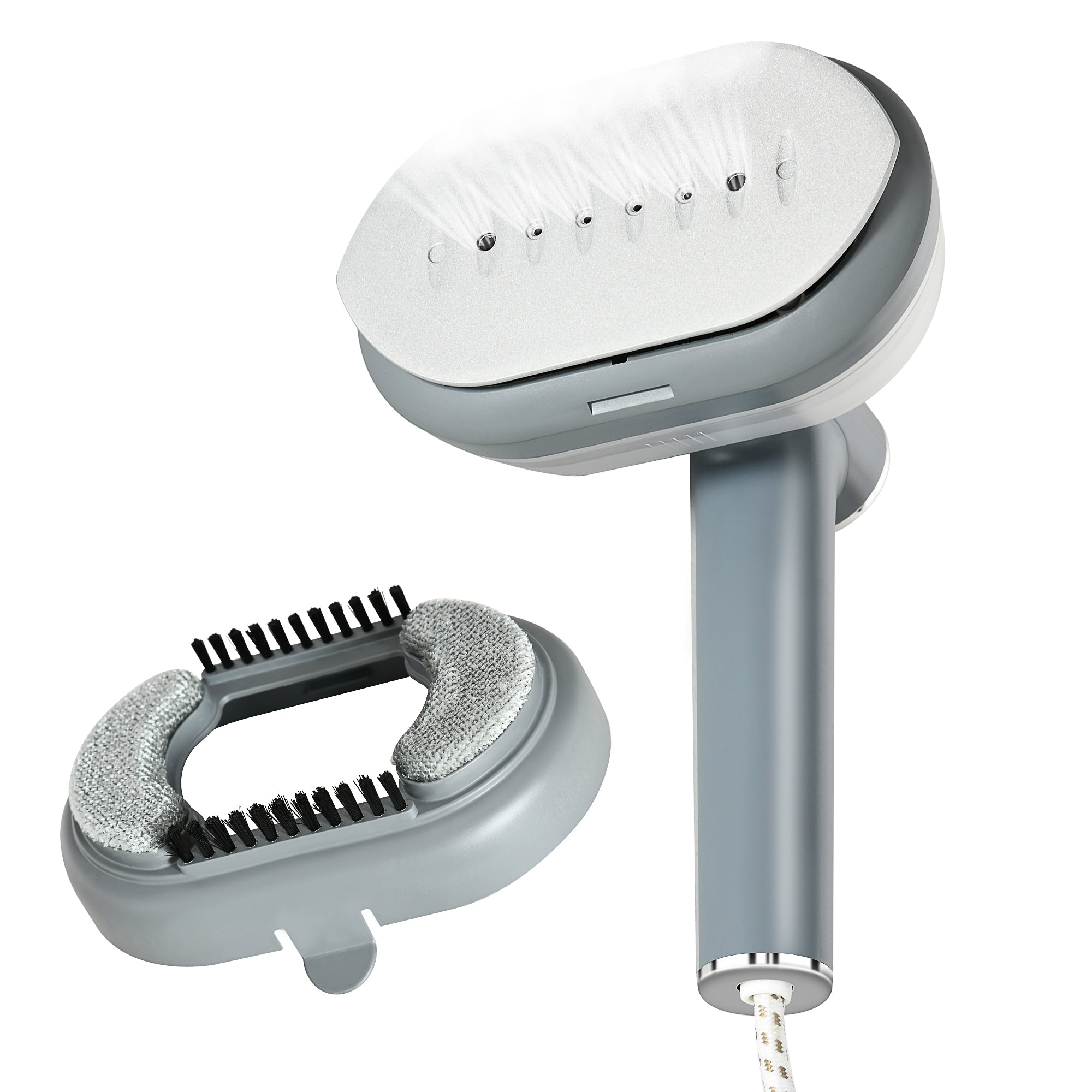 HOMCOM Clothes Steamer, 1200W Portable Handheld Garment Steamer for Home and Travel, Wrinkle Remover with Detachable Water Tank, Fast Heat-up, Grey