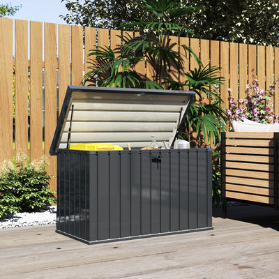 Outsunny 400L Galvanised Steel Garden Storage Box 