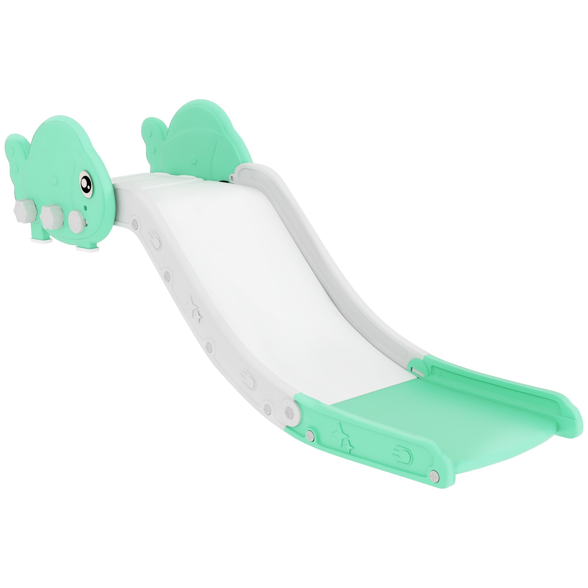 AIYAPLAY Kids Sofa Slide with 130cm Extended Length, HDPE Toddler Slide for Sofa, Bed, Stairs, Easy Assemble & Storage, Green 