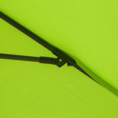Outsunny 2.7M Garden Parasol Umbrella with Glass Fibre Ribs and Aluminium Frame, Tilting Sun Shade Shelter Canopy, Light Green 