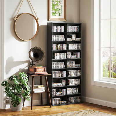 HOMCOM 640 CD Storage Tower - Black 