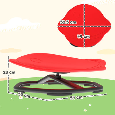 AIYAPLAY Planet-Shaped-kids Swivel Chair, Sensory Spinning Chair for Balance, Coordination Training, Red 