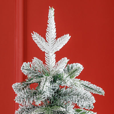 HOMCOM 6ft Snow-Covered Unlit Artificial Christmas Tree 