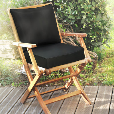 Outsunny Outdoor Seat and Back Cushion Set Patio Deep Seating Chair Replacement Cushion 