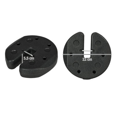 Outsunny 12KG Gazebo Weights Set of 4, Weights for Gazebo Legs with Reinforce Pins and Carry Belt, for Canopies Marquees Tents 