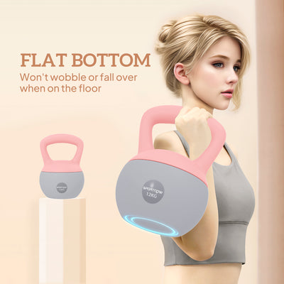 SPORTNOW 12KG Soft Kettlebell, Kettlebell with Non-Slip Handle for Home Gym, Weight Lifting, Strength Training, Pink/Grey 