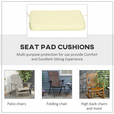 Outsunny Set of 6 Pcs Chair Cushion, 42Lx42Wx5T cm-Cream White 