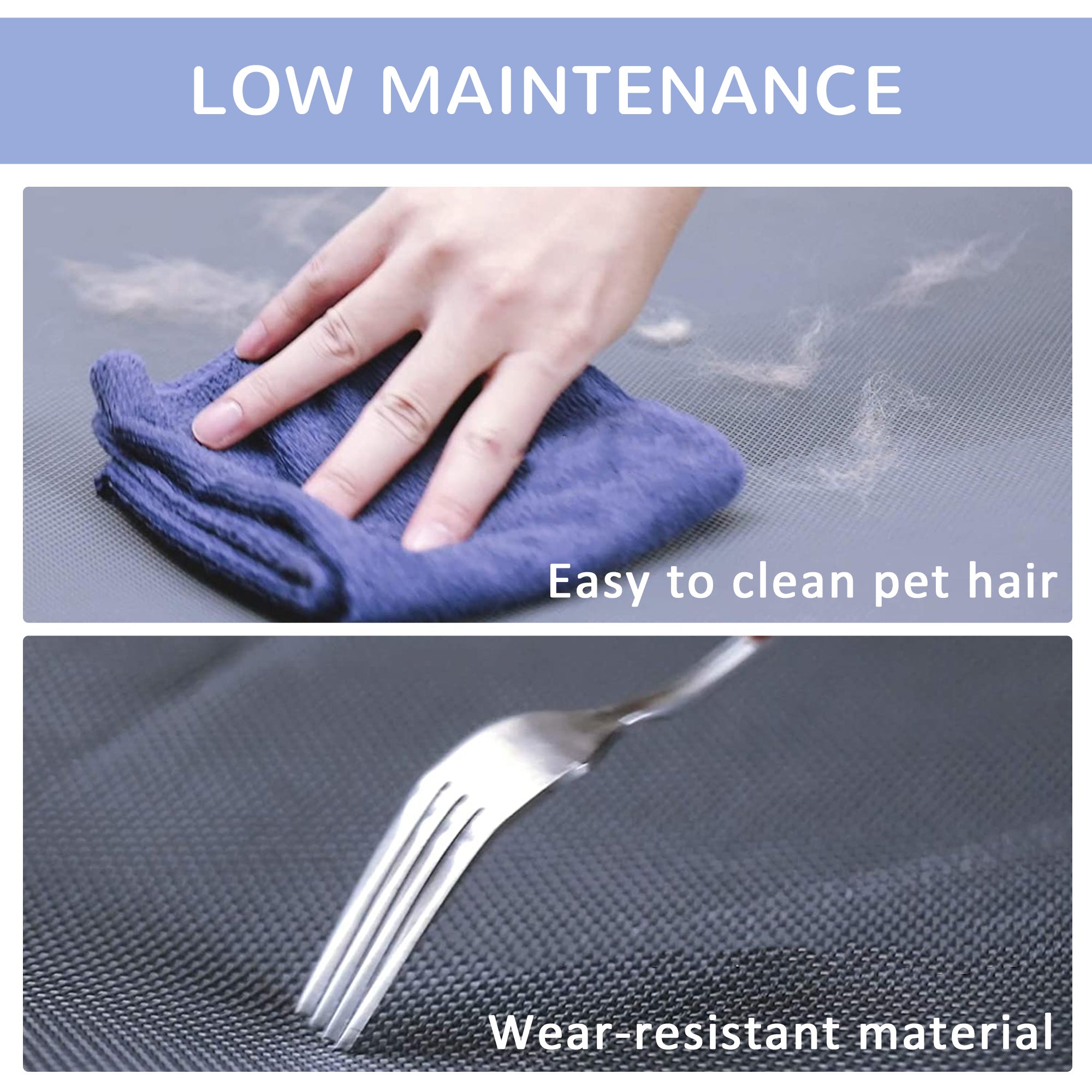 PawHut Raised Dog Bed Cat Elevated Lifted Puppy Pet Elevated Cot Portable Camping Basket – Blue (Large) 