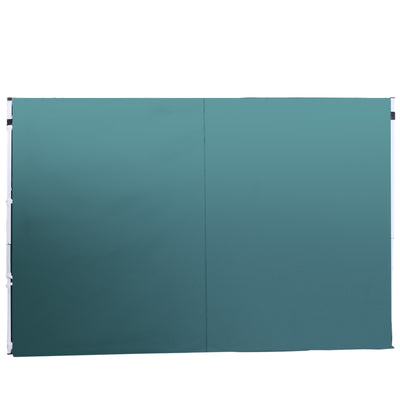 Outsunny 3 Meters Gazebo Replaceable Exchangeable Side Panel Wall Panels Walls With Window, Dark Green 