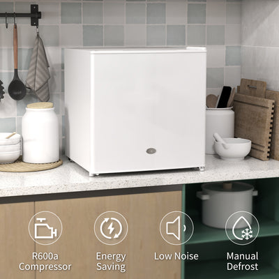 HOMCOM 35L Mini Freezer, -24℃ to -14℃ Temperature - White 