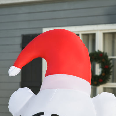 HOMCOM 6ft Tall Outdoor Inflatable Bear Airblown Projection Holiday Christmas Lawn Décor 