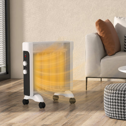 HOMCOM 2kW Electric Heater, 10-45\'e2\'84\'83 Temperature - White