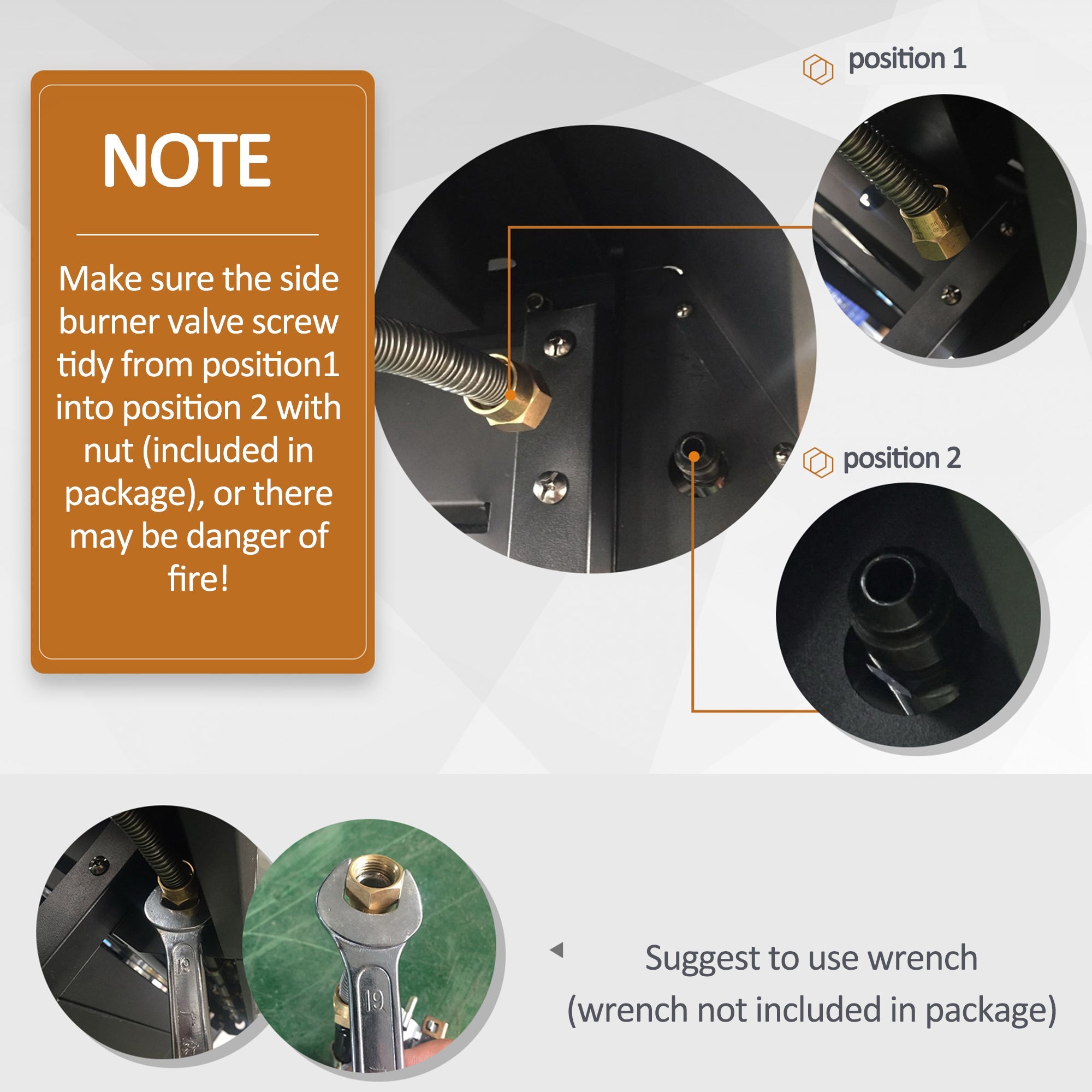 Outsunny 3+1 Burner Gas BBQ Grill, Outdoor Barbecue Trolley with Wheels, Warming Rack, Side Shelves, Cabinet, Thermometer for Garden, Party, Camping, 110L x 50W x 100Hcm, Grey 