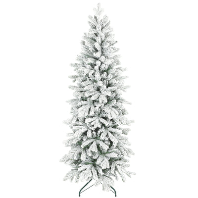 HOMCOM 6ft Flocked Artificial Christmas Tree 