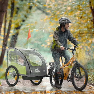 HOMCOM Baby Bike Trailer Cover, Anti Dust Rain Snow, Cold Wind, 76 x 61 x 61 cm 