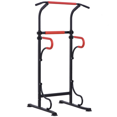 HOMCOM Steel Multi-Use Exercise Power Tower Pull Up Station Adjustable Height W/ Grips 