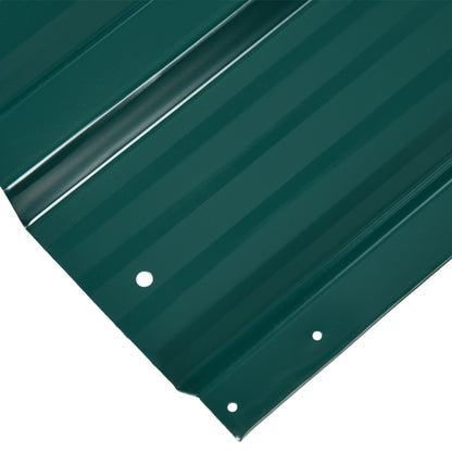Outsunny Corrugated Roofing Sheets, Pack of 24, Galvanised Metal Roofing Sheets for Greenhouse, Garage, Storage Shed, Carport, 129 x 45cm, Green 