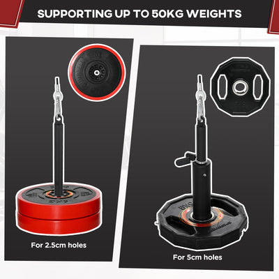 SPORTNOW Cable Machine Pulley System, Lats Pull Down System, with DIY Loading Weight Pin 