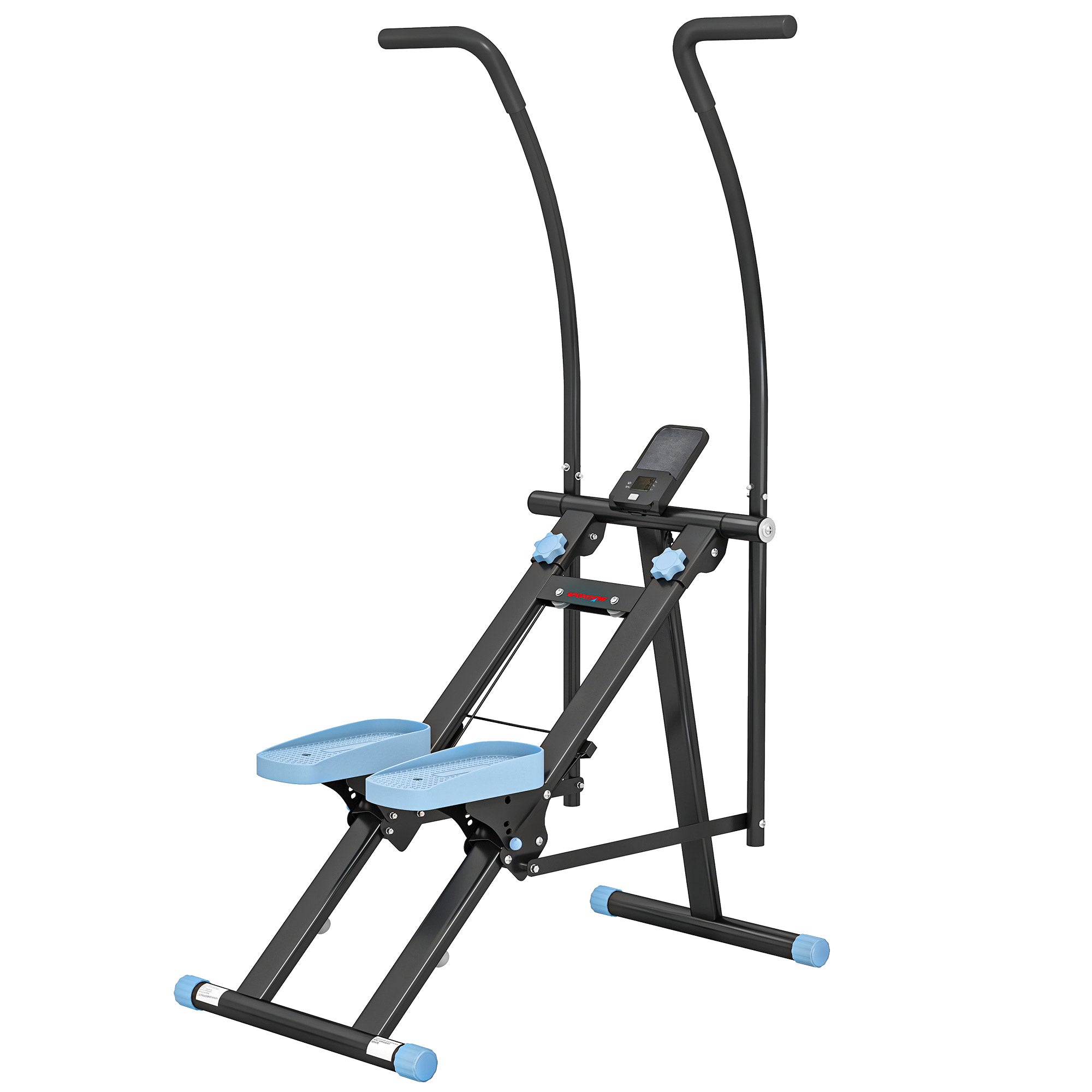 SPORTNOW Stair Stepper for Home Gym Exercise, Vertical Climber Machine with LCD Monitor & Adjustable Pedals for Workout 