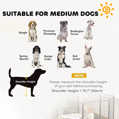 PawHut 2 Piece Dog Pen Expansion Pack for 80cm High Animal Pen with 3 Connecting Stakes 