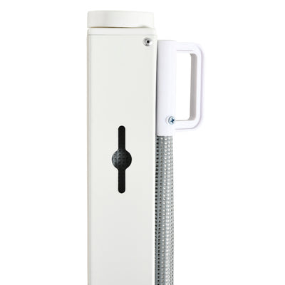 PawHut Retractable Safety Gate, Dog Pet Barrier, Folding Protector, for Home, Doorway, Stairs, 82.5H x 115Lcm - Grey 