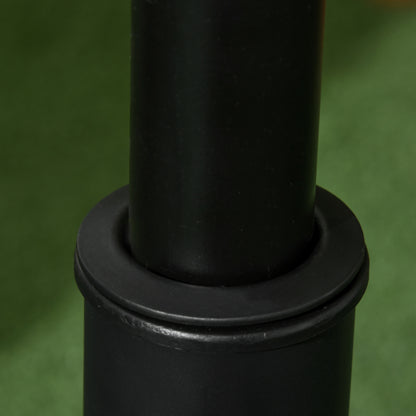Outsunny 25 kg Parasol Base, Heavy Duty Concrete Patio Umbrella Stand with Adjustable Knob, 49 cm Round Garden Parasol Holder for 35 to 48 mm Poles, Black 