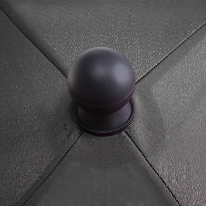 Outsunny Garden Parasol Umbrella, Outdoor Market Table Umbrella with Ruffles & Aluminium Pole, Rectangular Tilting Parasol Sun Shade Canopy, 2 x 1.3m, Grey 