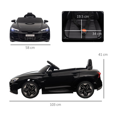 HOMCOM Audi Licensed 12V Kids Electric Ride-On, with Remote Control, Suspension System, Lights, Music, Motor - Black 