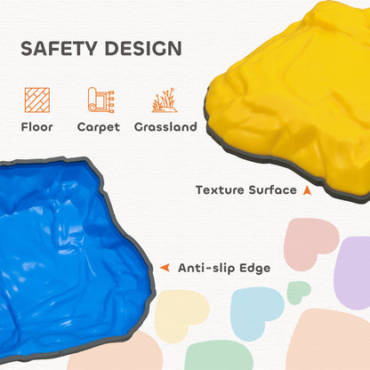 AIYAPLAY Balance Stepping Stones for Kids with Non-slip Bottom, Indoor Outdoor Obstacle Course for Ages 3-8 Years, Multicoloured 