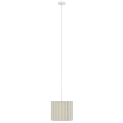 HOMCOM Linen Pendant Light, Modern Wave Ceiling Light Shade, E27 Lampshade for Living Room, Bedroom, Kitchen, Hallway, White 