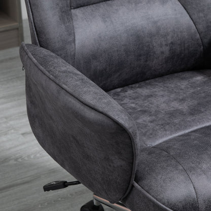 Vinsetto Swivel Computer Office Chair Mid Back Desk Chair for Home Study Bedroom,  Charcoal Grey 