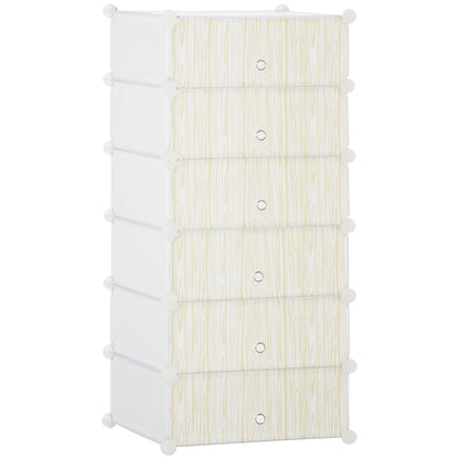 HOMCOM Six Cube Modular Storage Storage Unit - White 