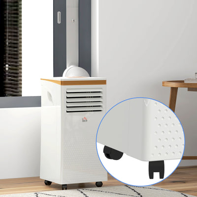 HOMCOM 7000 BTU Air Conditioning Unit, 3-in-1 Portable Air Conditioner, Dehumidifier, Cooling Fan with Remote, LED Display, 2 Speeds, 24H Timer, Window Venting Kit, 15m² 