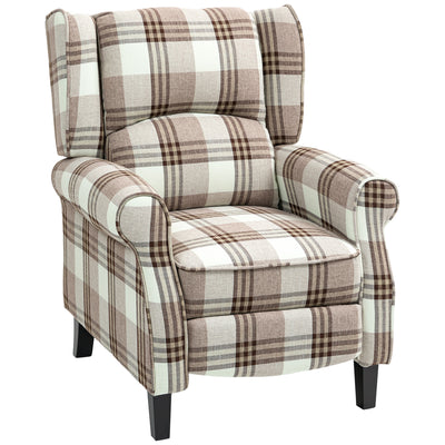 HOMCOM 160\'c2\'b0 Reclining Armchair, with Footrest - Brown 
