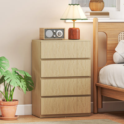 HOMCOM Chest of Drawers, 4-Drawer Storage Cabinets, Modern Dresser, Storage Drawer Unit for Bedroom 