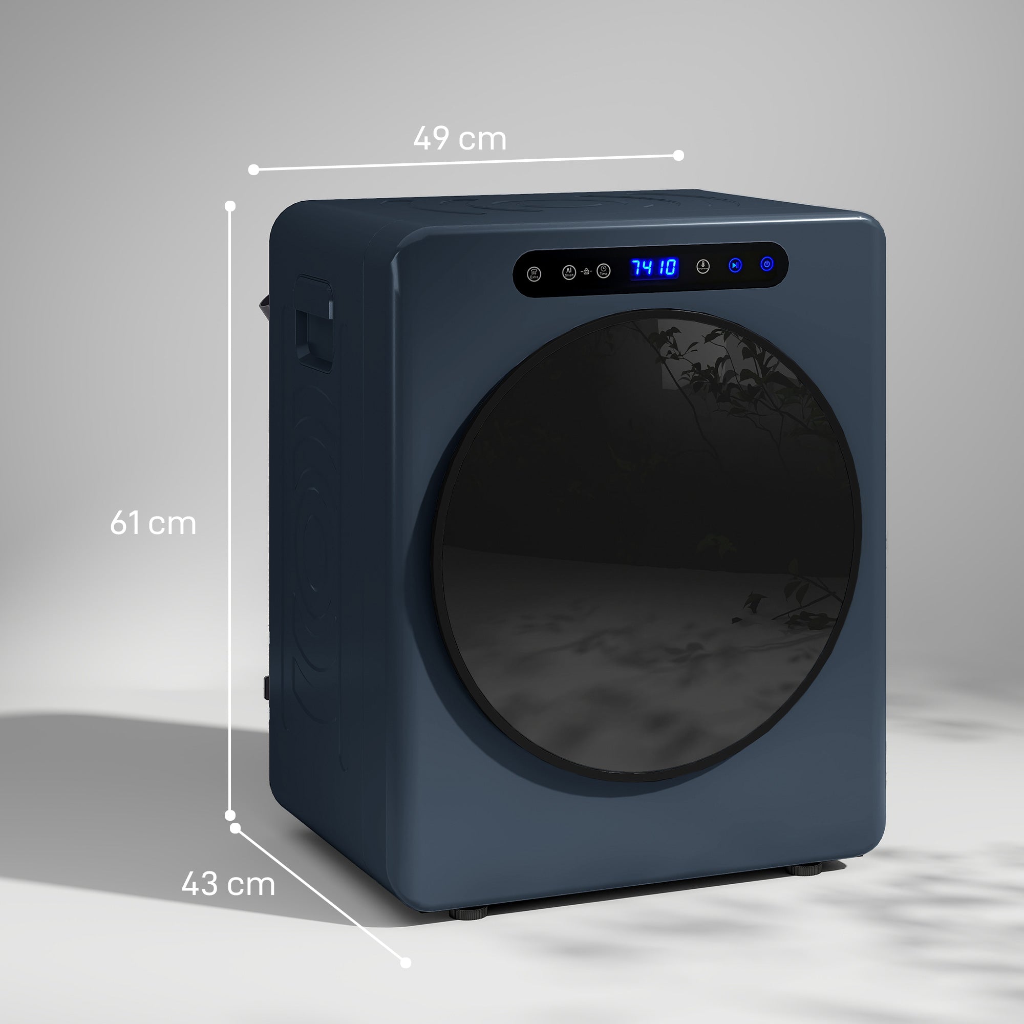 HOMCOM 5kg Compact 40-60℃  Tumble Dryer Blue 